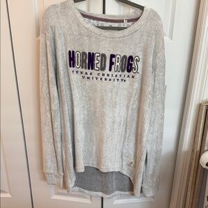 TCU OVO Gray and Purple Horned Frogs Sweatshirt